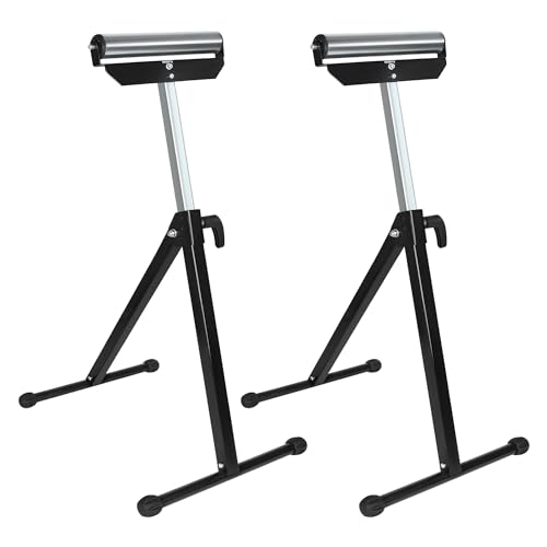 VA-Cerulean Rollenbock 2x Klappbar Rollenständer Höhenverstellbar 68-107cm Tragkraft 60 kg Unterstellbock Stützbock mit Antirutschfüßen von VA-Cerulean