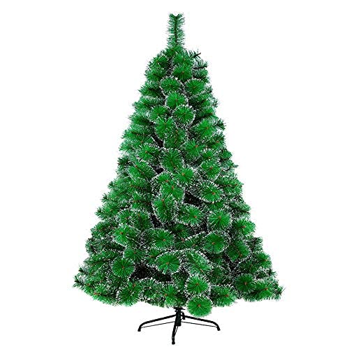 VA-Cerulean Weihnachtsbaum Künstlicher,schwer entflammbar,Schnellaufbau,Weihnachtsdeko,Unechter Tannenbaum,Christbaum mit Ständer(Grüne Tannennadeln mit Schnee-Effekt,180cm) von VA-Cerulean