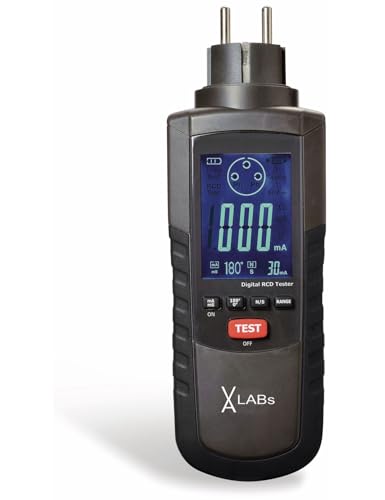 VA-LABs RCD-Tester, FI-Tester, Steckdosentester, zur schnellen Prüfung von FI-Schaltern, Prüfströme wählbar von VA LABs