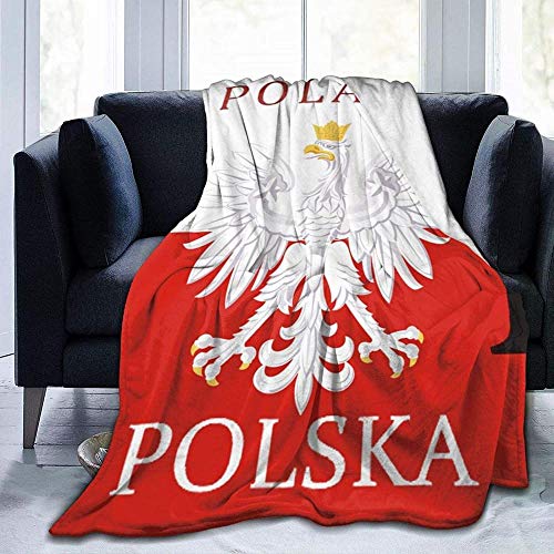 VAADIOSII Super warme, Bequeme und weiche Flanelldecke für alle Jahreszeiten，Polnische Flagge Polen Polska weich und bequem für ultraweich und flauschig 50 * 60 von VAADIOSII