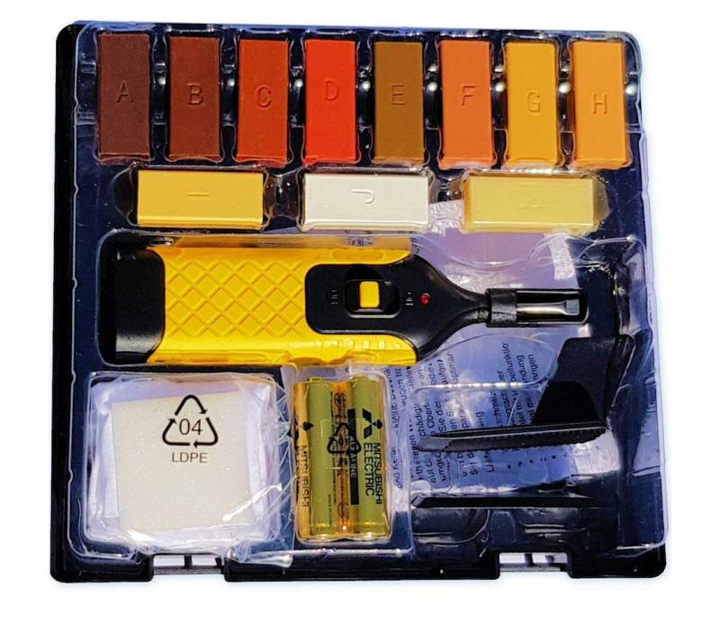 VABIONO Holz-Reparaturset Reparatur-Set - Reparieren Holz Parkett Laminat Möbel zum Selbermachen, 18-St. von VABIONO