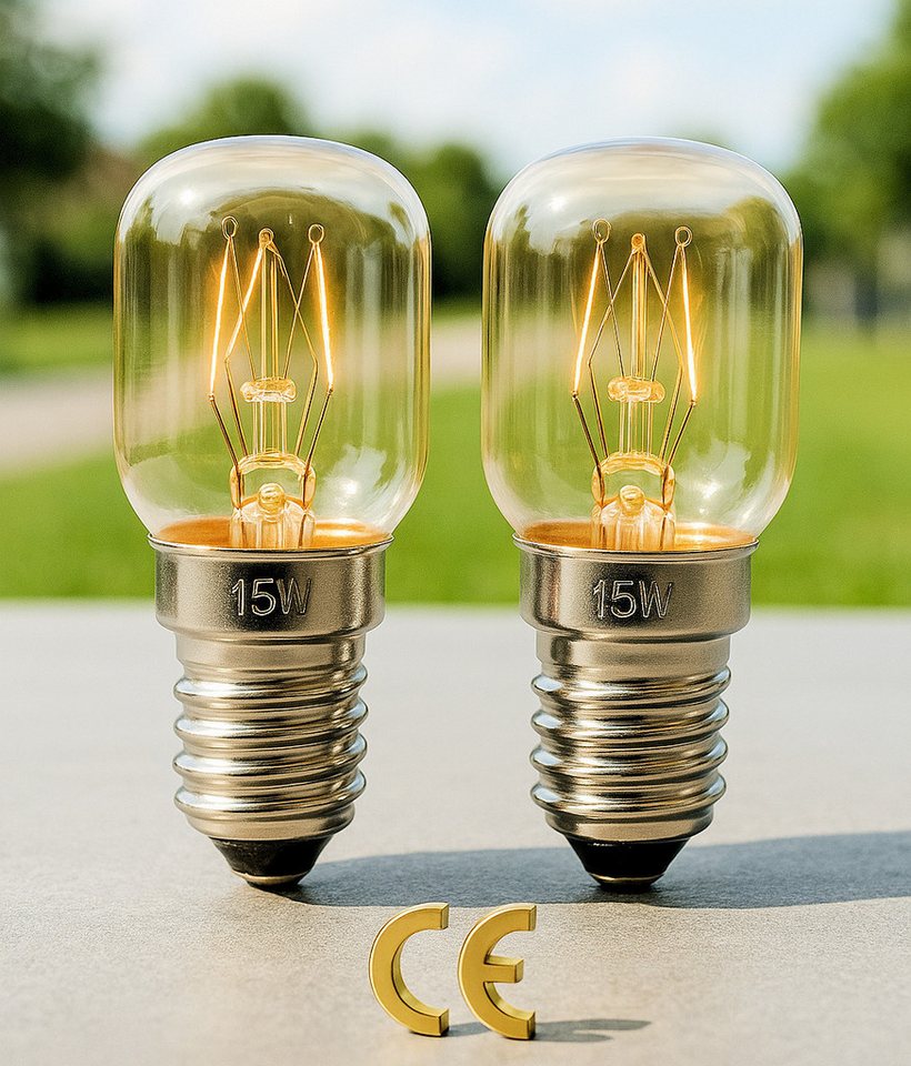VABIONO Spezialleuchtmittel Backofenlampe E14 15W 2er Pack Backofen Mikrowelle Kühlschrank-Lampe, 8 St., Kostenloser Versand von VABIONO