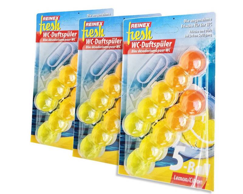 VABIONO WC-Duftspüler Fresh 5-Ball - Dauerfrische für Toilette Zitronen-Duft 3x2er Pack (5-Ball, Angenehme Frische für Ihr WC), Kostenloser Versand von VABIONO