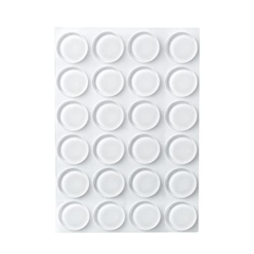 VABNEER Elastikpuffer Transparent Selbstklebend, 24 Stücke Silikon Schutzpuffer Möbelpuffer Gummipuffer zur Lärmdämpfung Verhindern Rutschen und Kratzer von VABNEER