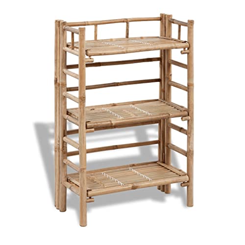 VACARX 3-stöckiges Bambus-Pflanzenregal, Artikelmaterial: Bambus von VACARX