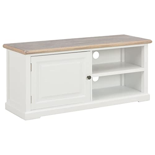 VACARX TV-Schrank, weiß, 90 x 30 x 40 cm, Holz, Artikelfarbe: Weiß + Holzfarbe VACARX TV-Schrank, weiß, 90 x 30 x 40 cm, Holz, Artikelfarbe: Weiß + Holzfarbe von VACARX