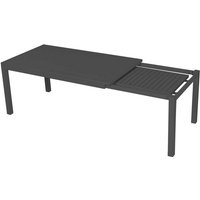 Ausziehtisch Anthrazit 160/220x90 cm h 76 cm aus Aluminium mod. Boston von VACCHETTI