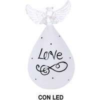 Engel aus Glas mit weißer Schrift, cm ø9h16 Engel aus Glas mit weißer Schrift, cm ø9h16 von VACCHETTI