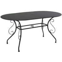Vacchetti - Gartentisch Anthrazit 160x90 cm h 72 cm aus Metall mod. New Old von VACCHETTI