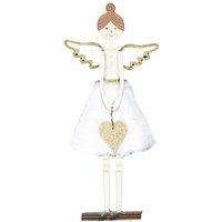 Holzengel mit goldenem Herz cm17x5h37 Holzengel mit goldenem Herz cm17x5h37 von VACCHETTI