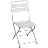 Vacchetti - Klapstuhl Weiß 42x50 cm h 85 cm aus Metall mod. Rovigo von VACCHETTI