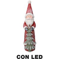 LED-Harz-Weihnachtsmann mit rotem Baum cm18x19h66 LED-Harz-Weihnachtsmann mit rotem Baum cm18x19h66 von VACCHETTI