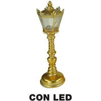Laternenpfahl aus goldfarbenem LED-Harz cm13x12,5h41,5 von VACCHETTI