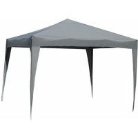 Pavillon Gartenpavillon Pergola Gazebo Grau 3x3 m aus Stahl von VACCHETTI