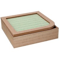 Quadratische braune Teekiste aus Holz cm20x20h6 von VACCHETTI