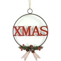 Rote Weihnachtsdekoration aus Metall cm18x3x27 Rote Weihnachtsdekoration aus Metall cm18x3x27 von VACCHETTI