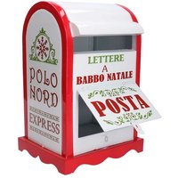 Vacchetti - Roter weißer Metallbriefkasten nbd-9063 cm20x22,5h33 von VACCHETTI