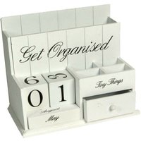 Schreibtisch-Organizer aus weißem Holz cm28x16h21 Schreibtisch-Organizer aus weißem Holz cm28x16h21 von VACCHETTI