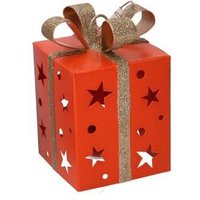 Geschenkbox aus orangefarbenem Metall, 14,5 x 9 x 9 cm von VACCHETTI
