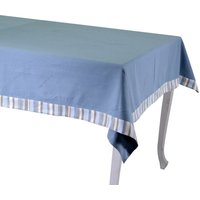 Vacchetti - Gestreifte Tischdecke luftblauer Rand cm5 fadengefärbt cm140x180 Vacchetti - Gestreifte Tischdecke luftblauer Rand cm5 fadengefärbt cm140x180 von VACCHETTI