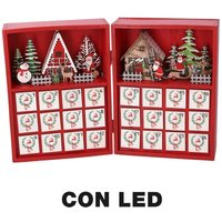 Vacchetti - Roter LED-Holzkalender cm36x6h24 Vacchetti - Roter LED-Holzkalender cm36x6h24 von VACCHETTI
