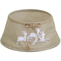 Vacchetti - Runde beige Rentier-Klappbaum-Basisabdeckung cm ø56h25 von VACCHETTI