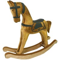 Vacchetti - Schaukelpferd aus braunem blaugrünem Holz cm38x8h33,5 Vacchetti - Schaukelpferd aus braunem blaugrünem Holz cm38x8h33,5 von VACCHETTI