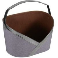 Vacchetti - Zeitungsständer aus grauem und silbernem Stoff mit Griff 37x25h9/22,5 cm von VACCHETTI