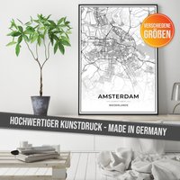 stadt Karte Amsterdam Poster Mit Hochauflösendem Druck - Kunstdruck "Made in Germany" Auf Qualitäts-Papier Geschenkidee Kunst, City Map stadt Karte Amsterdam Poster Mit Hochauflösendem Druck - Kunstdruck "Made in Germany" Auf Qualitäts-Papier Geschenkidee Kunst, City Map von VACENTURES