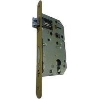 Vachette - Schloss Clé i Axe 50 mit runden Enden, schwarz lackiert - Achsabstand 70 Quadrat 7 - rechts mit Schließblech - 22705000 von VACHETTE