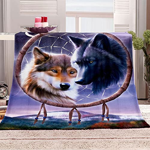 Flanelldecke 150x200Cm Decke Sofa Kuscheldecke Flauschige Flauschdecke Decke 3D Schwarzes Tier Wolf Wohndecke Blanket Weich Und Warme Als Sofadecke Couchdecke Tagesdecke Flanell Fleecedecke von VACSAX