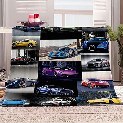 Wohndecke 3D Superauto Kuscheldecke 130x150Cm Warmer Winter Weich Sherpa Wohndecke Flauschige Couchdecke Für Erwachsene Blanket Sofadecke Decke Für Kinder Jungen Erwachsene von VACSAX