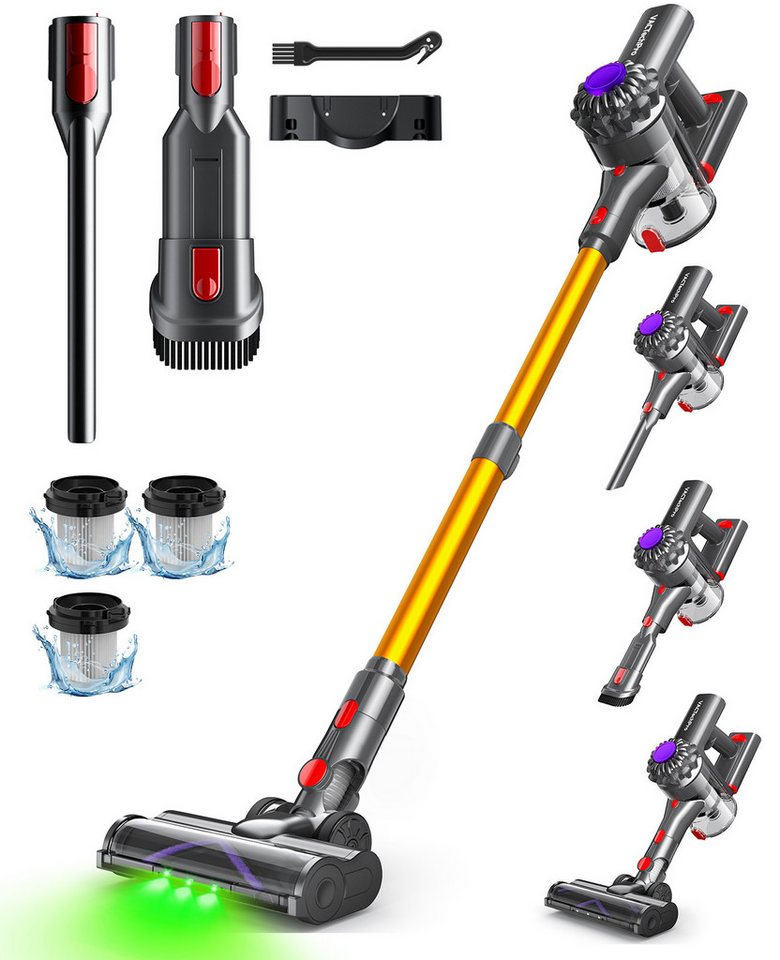 VACTechPro Akku-Hand-und Stielstaubsauger V15, 450 W, 35000 Pa, 6 in 1 Akkustaubsauger VACTechPro Akku-Hand-und Stielstaubsauger V15, 450 W, 35000 Pa, 6 in 1 Akkustaubsauger von VACTechPro
