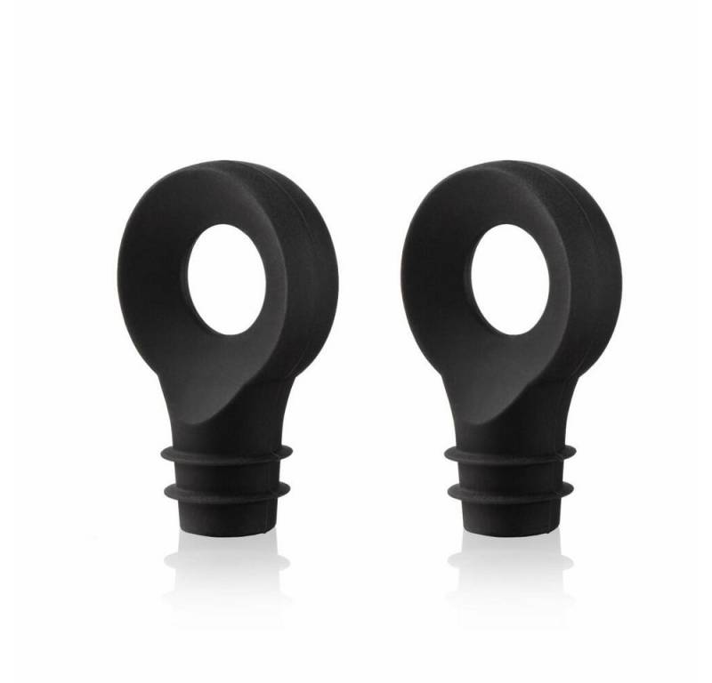 VACUVIN Flaschenverschluss Flaschenstopfen 2er Set Schwarz, (Set, 2-tlg) von VACUVIN