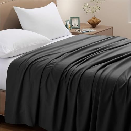 VACVELT 2 x dunkelgraue Bettlaken für King-Size-Betten, gebürstete Mikrofaser, Fadenzahl 1800, Bettlaken für King-Size-Matratze, Hotel-Luxus-Bettlaken, weiches Bettlaken-Set von VACVELT