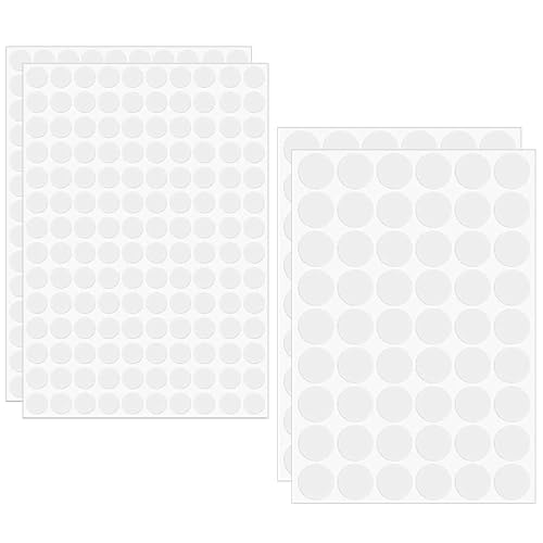 VAEIORP 388 Pcs Schraubenabdeckung Selbstklebend Weiß Ø19mm, Ø30mm Selbstklebende Schrauben Abdeckkappen wasserdichte Schraubenloch Aufkleber für Wandschränke Schreibtische Schrauben Möbel Reparaturen von VAEIORP