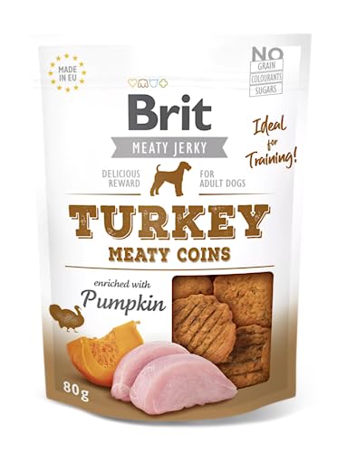 VAFO Praha s.r.o. Brit Dog Snacks 200g Snack Jerky Turkey Münzen / 8 von Brit
