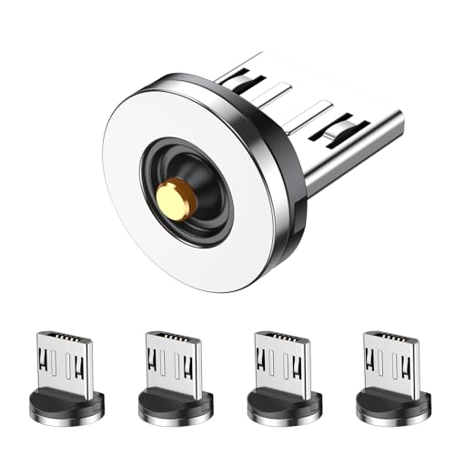 VAFOTON 1-Pin Micro USB Magnet Adapter [5Stück], Magnetisches Stecker Ersatzstecker Phone Staubschutz Verbinder für Magnetisches USB Ladekabel von VAFOTON