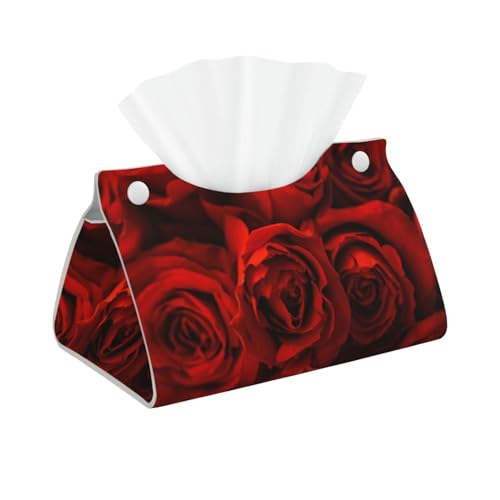 Rote Rose lange Taschentuchbox Abdeckung - Moderne und funktionale Acryl Taschentuchbox-Halter für Heimdekoration, rechteckige Taschentuchbox-Abdeckung, funktionale Taschentuchbox-Abdeckung von VAGILO