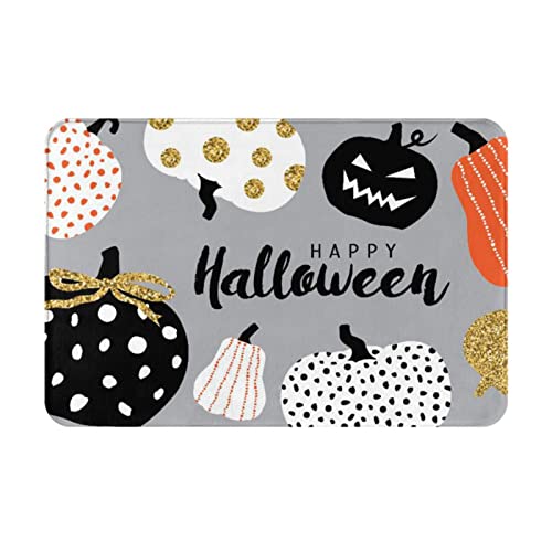 VAGILO Happy-Halloween-Day Flanell-Fußmatte, 40,6 x 61 cm, leicht zu reinigen und langlebig, für alle Jahreszeiten, Küchenmatte, Badezimmer-Fußmatte, Outdoor-Matte, Indoor-Matte von VAGILO