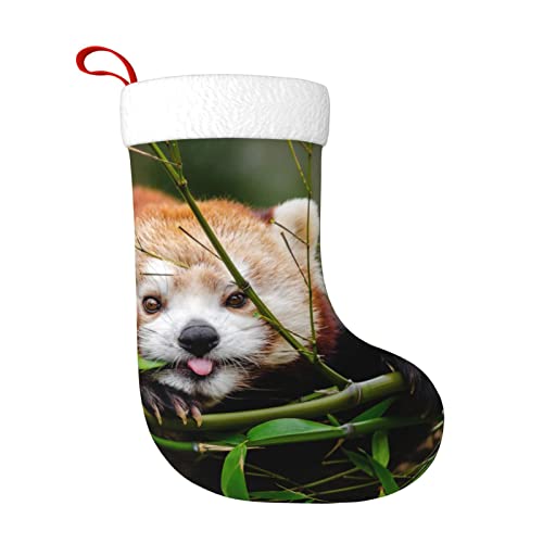 VAGILO Little Red Panda Personalisierte Weihnachtsstrümpfe Große Weihnachtsstrümpfe Klassisches Design Mit Niedlichen Weihnachtsdekorationen - Perfekte Taschen von VAGILO
