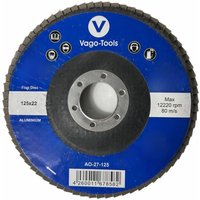 Vago-tools - 50x Fächerschleifscheiben Lamellenscheiben 125mm flach P120 Braun von VAGO- TOOLS