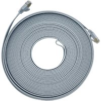 10m CAT7 Patchkabel Netzwerkkabel flach Internet Kabel grau Patch von VAGO- TOOLS