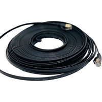 Vago-tools - 20m CAT7 Patchkabel Netzwerkkabel flach schwarz Internet Kabel Patch von VAGO- TOOLS