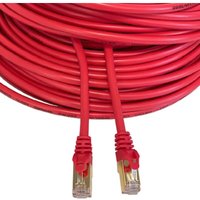 20m Patchkabel Netzwerkkabel CAT7 rund Internet rot Patch Kabel von VAGO- TOOLS