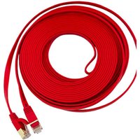 Vago-tools - 2m CAT7 Patchkabel Netzwerkkabel flach rot Internet Kabel Patch von VAGO- TOOLS