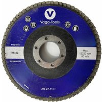 Vago-tools - Fächerscheiben Schleifscheiben Fächerschleifscheiben 115mm flach P120 Braun 1x von VAGO- TOOLS