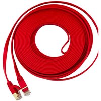 Patchkabel CAT7 Netzwerkkabel lan dsl rot Netzwerk Kabel Ethernet flach 2m von VAGO- TOOLS