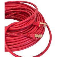 Vago-tools - Patchkabel CAT7 Netzwerkkabel lan dsl rot Netzwerk Kabel RJ45 Ethernet 30m von VAGO- TOOLS