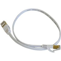 Vago-tools - Patchkabel CAT7 Netzwerkkabel lan dsl weiß Netzwerk Kabel Ethernet flach 1m von VAGO- TOOLS